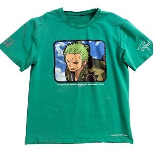 Project X Paris One Piece Roronoa Zoro Green Graphic T-Shirt Mens Large